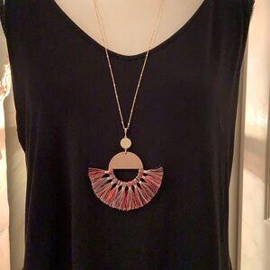 2. Avant Necklace:   Tassel Pendant with a Gold Colored Chain